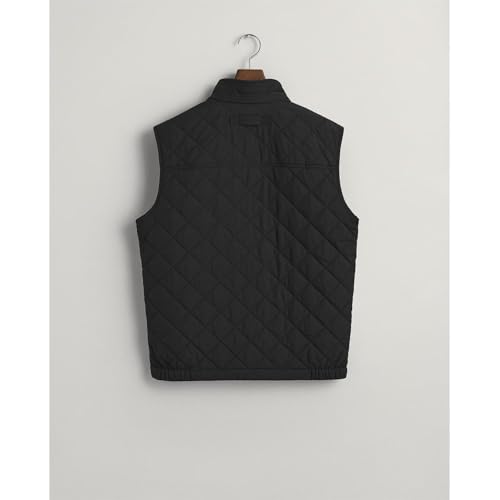 GANT Herren Steppweste - QUILTED WINDCHEATER VEST, Reißverschluss, Stehkragen Schwarz 4XL – Ansicht 5