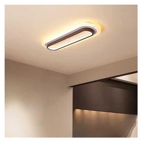 Lustre plafonnier LED rectangulaire L60 cm pour bureau moderne et salon en lumière chaude