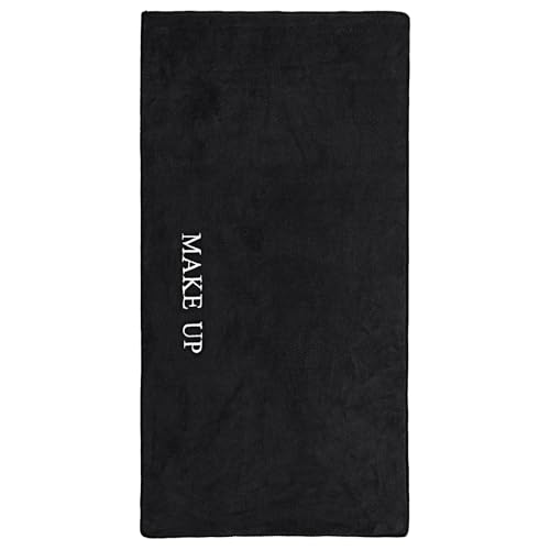 BCOATH Schminktischunterlage Schwarz 40X100cm Velours Große Make...