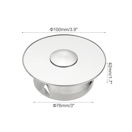Tapa de agujero de chimenea ajustable de 83mm y 3.3 pulgadas para tubos redondos 3
