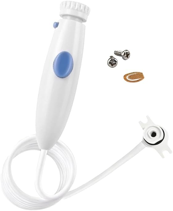 Replacement Handle Hose Parts Waterpik Replacement Parts Compatible with Waterpik water flosser WP-100 WP-300 WP-660 WP-662 WP-670 WP-672 WP-900 Oral Hygiene repair kit Accessories (White)