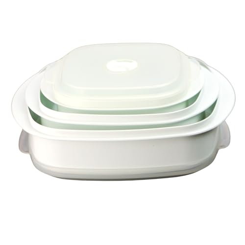 Image of Calypso Basics by Reston Lloyd 6-Piece Microwave Cookware, Steamer and Storage Set, White