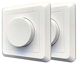 USO: Adecuado para bombillas halógenas de 230V, bombillas incandescentes, bombillas LED regulables de 1-200VA y transformadores electrónicos regulables. No utilice el regulador LED para lámparas fluorescentes, ventiladores o transformadores toroidales.