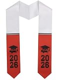 ZenNex Class of 2026 Graduation Stole, Printed Unisex Sash for High School & College Ceremonies, Grad Party...