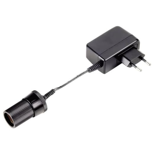 Hama AC/DC strömförsörjning spänningsomvandlare (230 V till 12 V och 1 000 mA) Bilcigarettändare laddningsadapter svart