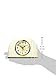 Timelink Crosley Vintage Art Deco Analog Alarm Clock, Quiet No-Ticking Movement, Automatic Dimmable Smart Light, Simple Controls, (Ivory)
