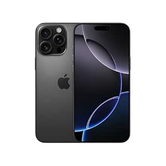 iPhone 16 Pro Max 256 GB: 5G Mobile Phone with Camera Control, 4K 120 fps Dolby Vision and a Huge Leap in Battery Life. Works with AirPods; Black Titanium