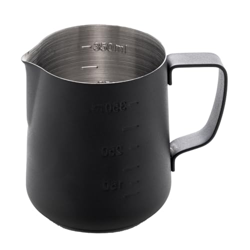 Leiteira de Aço Inox Preta 350ml - Lyor