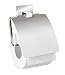 Produktbild WENKO Turbo-Loc® Edelstahl Toilettenpapierhalter mit Deckel Quadro - Befestigen ohne bohren, Edelstahl rostfrei, 13 x 16.5 x 3.5 cm, Chrom