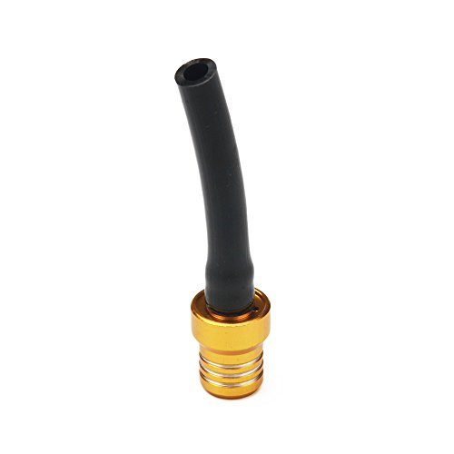 Image of Dirt Bike Gas Cap Vent Hose 3 Pcs Fuel Tank Valve Tube Breather CNC Universal for 50-450cc DRZ RM LTZ ATV Dirt Pit Bike Gold