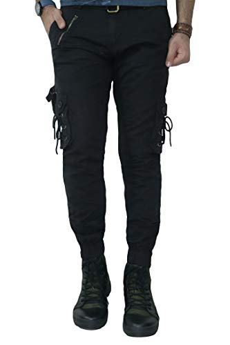 Image of Urban Legends Men's Regular Fit Cargo Pants (Black)