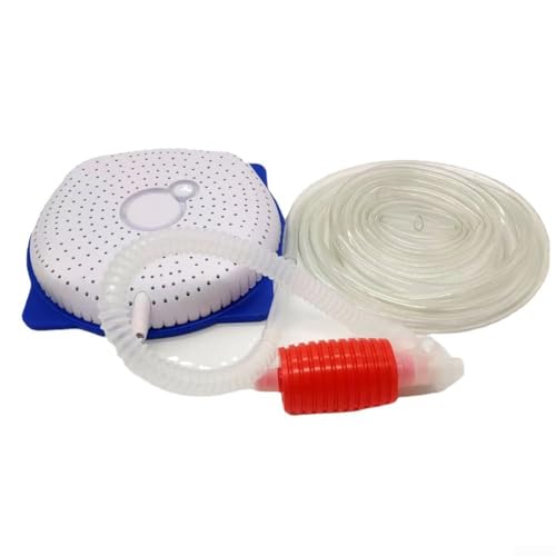 Pool Cover Siphon Pump, Drain Hose Kit, Non-Electric Manual Water Removal System with 16ft Hose for Above Ground Swimming Pool Winter Maintenance