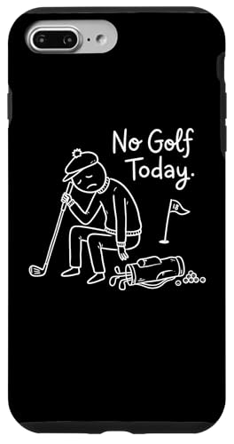 No Golf Today Funny Sad Stickman Golfer Golfers �X�}�z�P�[�X iPhone 7 Plus/8 Plus �p