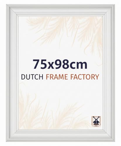 Dutch Frame Factory - Marco de foto 75x98 cm - Blanco Barrido - Marco de fotos fabricado MDF en cristal acrílico antirreflectante - Marco 75x98 cm - Limburg