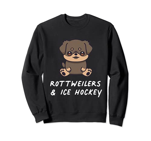 Rottweilers & Hockey sobre hielo Kawaii Dog Dueño del perro Sudadera
