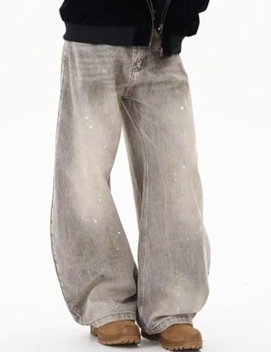 Y2k Baggy Jeans Men Wide Leg Vintage Skater Jeans Loose Fit Denim Pants Grunge Streetwear3