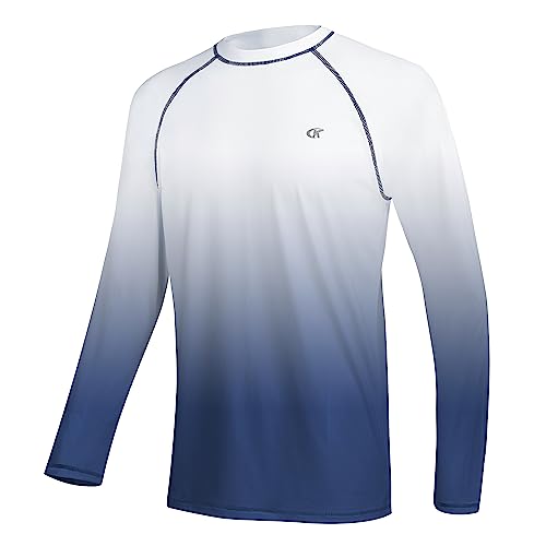 Image of Satankud Men's Swim Shirts Rashguard Sun Shirt UPF 50+ UV Sun Protection Outdoor Long Sleeve T-Shirt Swimwear