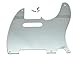 KAISH American Vintage 5 Hole Tele Pickguard TL Guitar Pick Guard Scratch Plate for Tele/Telecaster Silver Mirror 1 Ply