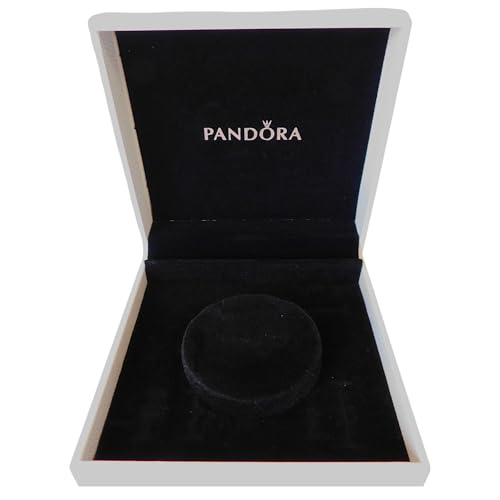 PANDORA mittlere, eckige Damen-Schmuck-Geschenk-Box in der Farbe weiß - ideal für Ringe, Armbänder und Charms - inkl. Kissen