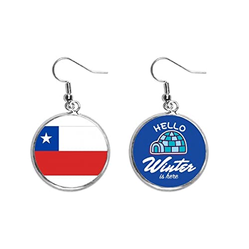 Pendientes de Chile con colgante de gota y enganche cómodo antialérgico