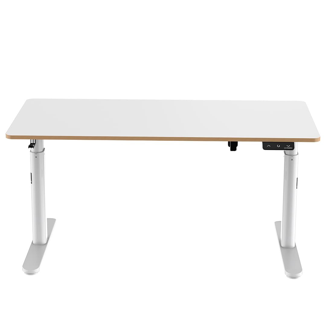 ULTRADESK - Pulsar Kinderschreibtisch Höhenverstellbar - Höhenverstellbarer Schreibtisch - 120x60x55-81cm - Computertisch für 2 Monitore - für Kinderzimmer, Jugendzimmer - Weiß