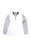 French Toast Big Boys' Long Sleeve Contrast Henley, School White, Small