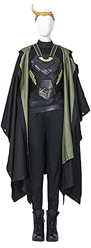 Topcos Kids Sylvie Loki Costume Girls Loki Cosplay Outfit Sylvie Cloak Cape Horns Crown Enchantress Halloween Suits (8, Style 1)