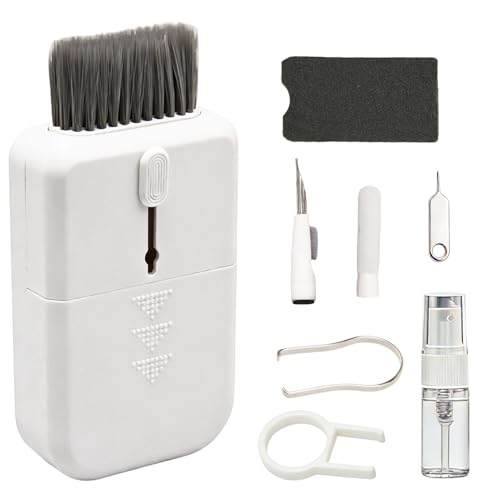 VBK Kit Nettoyage 11 en 1 Blanc, Outils Nettoyage Électronique Professionnel, Set Nettoyage Clavier Caméra Casque, Accessoire Nettoyage Écran et Objectif, Nettoyage Précision Appareils Électroniques