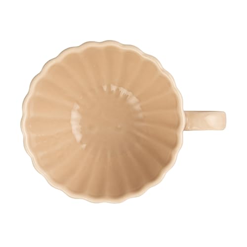 Mug de cerámica de 10 onzas con plato, crema miniatura 5
