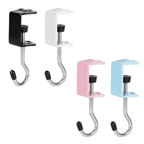 Aceirropy Porta Bolsos Para Escritorio | Gancho Para Mesa Sin Perforación - Organizador Multifuncional Extraíble De 4X Espacios Para Mochila Abrigo Entrada Restaurante Taquilla Aula Juegos