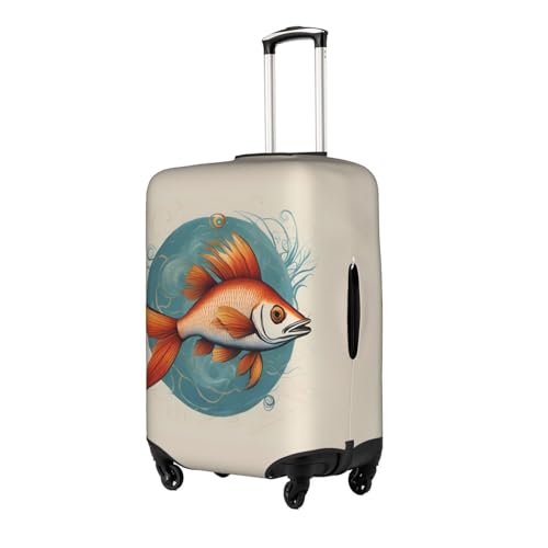 Beautiful Fish print Anti-scratch Luggage Cover, Luggage Protective Case, Washable Luggage Cover2