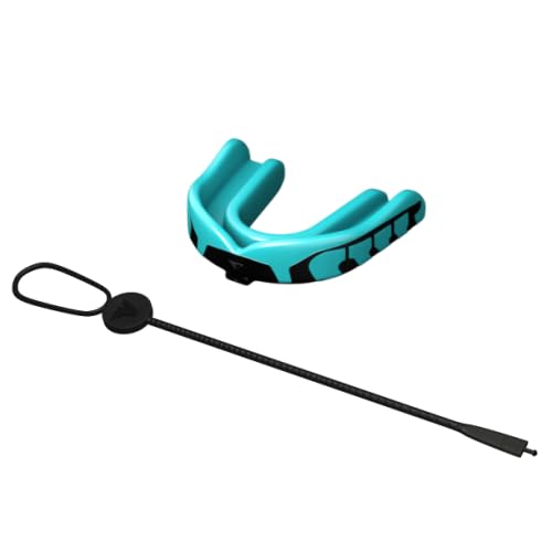 Velocity Champion Junior Mouthguard, 1 Pack, Black & Carolina Blue - for Ages 5 to 10 - Ideal for Lacrosse, Football, Hockey, Basketball, Soccer, Boxing, Martial Arts, Field Hockey, and More