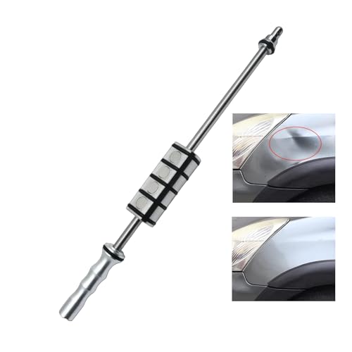 Magnetic Slide Hammer Car Dent Puller | 17.3-Inch Stainless Steel Dent Removal Tool | Effective Automotive Fixer for Dents in Ca
