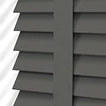 Ev Dekor Faux Wood Blinds - Wooden Grain window Venetian Blind 50mm Horizontal Slats - White Silver/Grey Tape TRIMMABLE, Child Safe Window Shades Charcoal Grey Embossed Pattern, W174cm x L150cm)