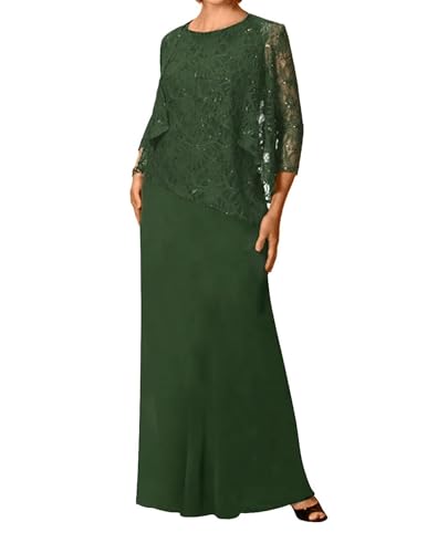 Lace Applique Mother of The Bride Dresses for Wedding Chiffon Formal Dresses with Jacket