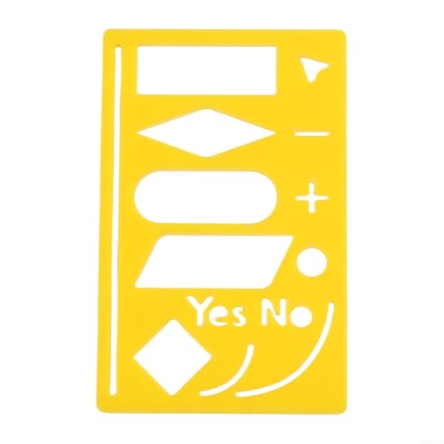 Flowchart Template Stencil Tool For Scrapbook Workers, Portable Plastic Drawing Ruler With Process Symbols And Shapes For Mind Maps, Office Project Planning And Note Taking
