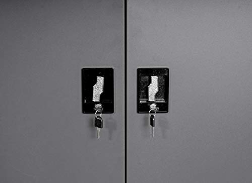 2er-Fahrradgarage HWC-H66, Fahrradbox Gerätehaus Fahrradunterstand, abschließbar Metall - anthrazit – Bild 6