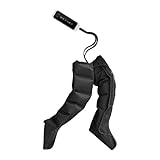 JOYOFREELY Masseur de Jambes Électrique à Compression D'air Airbag, Bottes en Tissu Noir, Thérapie par Compression pour Récupération et Relaxation à Domicile