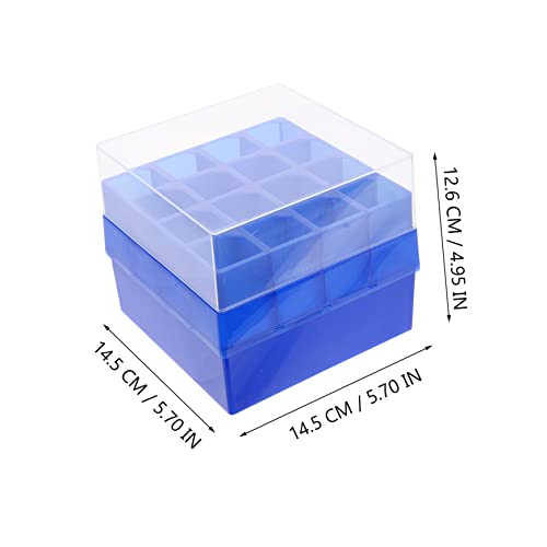 Healvian 3pcs Tube Box Tube Rack Freezer Storage Containers Tube Cryogenic 50ml Tube Holder Vials Storage Tray Test Tube Rack Tube Box Small Plastic