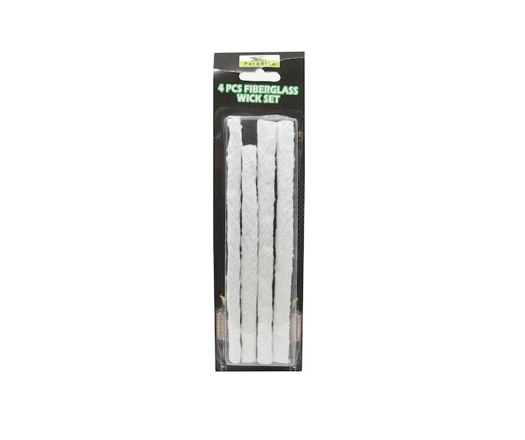Fiberglass Torch Wicks - 4 Pack, 0.8 x 22 cm | Durable Replacement Wicks for Oil Lamps, Patio Torches & Garden Lighting