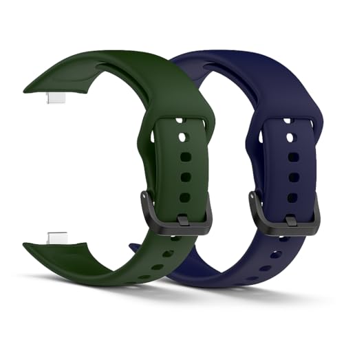 Image of Kapture Straps Compatible with Redmi Watch Move, Redmi Watch Move Strap TPU Watch Straps - Quick Release Watch Bands Soft Waterproof for Men Women (Green-Blue)