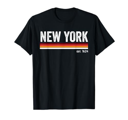 Vintage New York City EST 1624 Souvenir Rétro Style T-Shirt