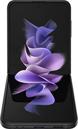 Samsung Galaxy Z Flip 3 5G T-Mobile Locked Android Cell Phone Us Version Smartphone Flex Mode Intuitive Camera Compact 128Gb Storage Us Warranty (Renewed) (Phantom Black) #TOP2