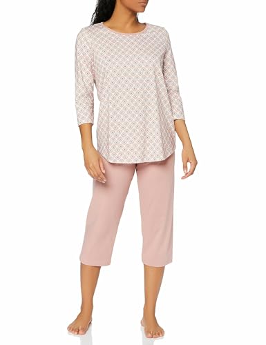 CALIDA Lovely Nights 3/4-Pyjama Damen, aus 100% Bio-Baumwolle, mit...