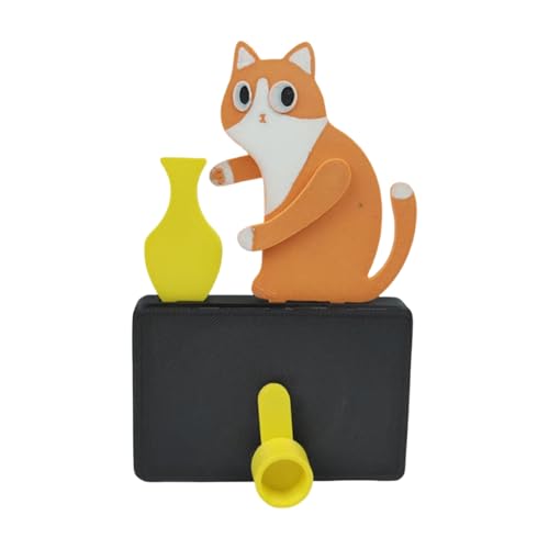 2026 Souvenirs en acrylique avec barbe de chat - Décoration murale pour réfrigérateur - Joli support de chat pour bureau mural (C, taille unique)