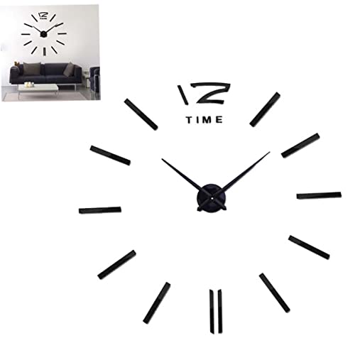 Besportble 1Pc Digital Clocks Diy Clock Digital Wall Clocks Wall Hanging Clock Acrylic Wall Clock Decoration Clock Decorate Fashion Black Mural 3D Wall Clock Digital Clock #TOP7