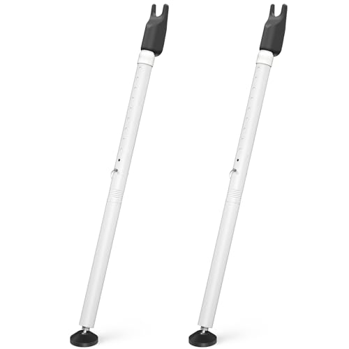 Sliding Glass Door Security Bar, Patio Door Barricade Security Bar, Apartment BarSliding Door Security Bar, Door Jammer, White, 2 Pack