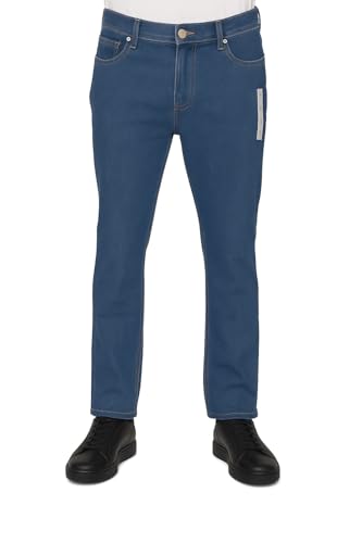 G72 Men's Slim Fit Jeans, Cotton Stretchable Cotton Denim Trousers Perfect Workwear & Everyday for Men, Stone Wash Colour, UK Size - 36W, Inside Leg 32