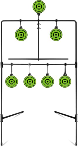 BOOSTEADY Blancos para Rifles de Aire Comprimido, Metales Pesados, Accesorios para Entrenamiento de Caza y Tiro, Blancos Giratorios, Blancos Móviles para Calibre .177 .20