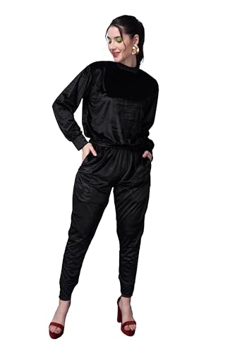 Image of POPWINGS Velvet Co-Ord Set for Women || Shirt and Trouser Co-ord for Girls || Casual Full Sleeves Co-Ords Set for Women Dress